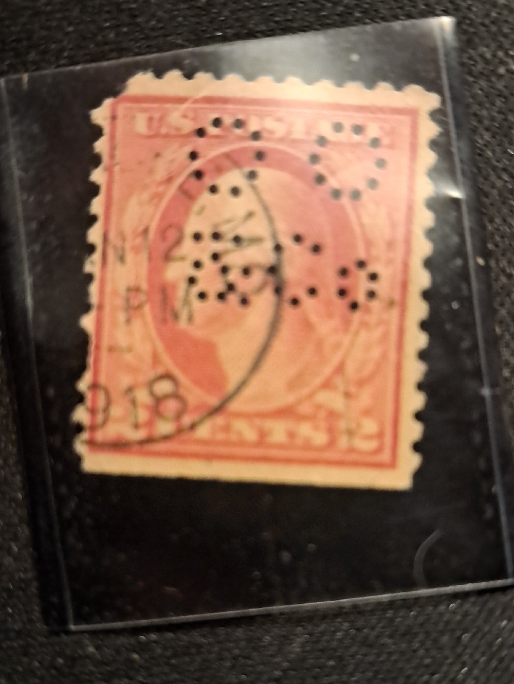 Vintage U.S. Postage 2 Cent Orange-Red Stamp